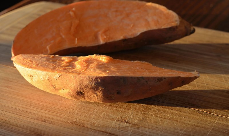 Cut sweet potato