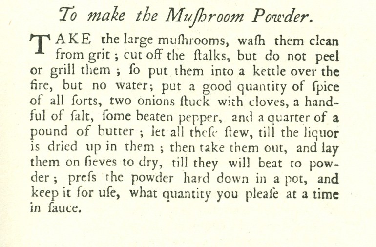 Compleat Housewife mushroom powder