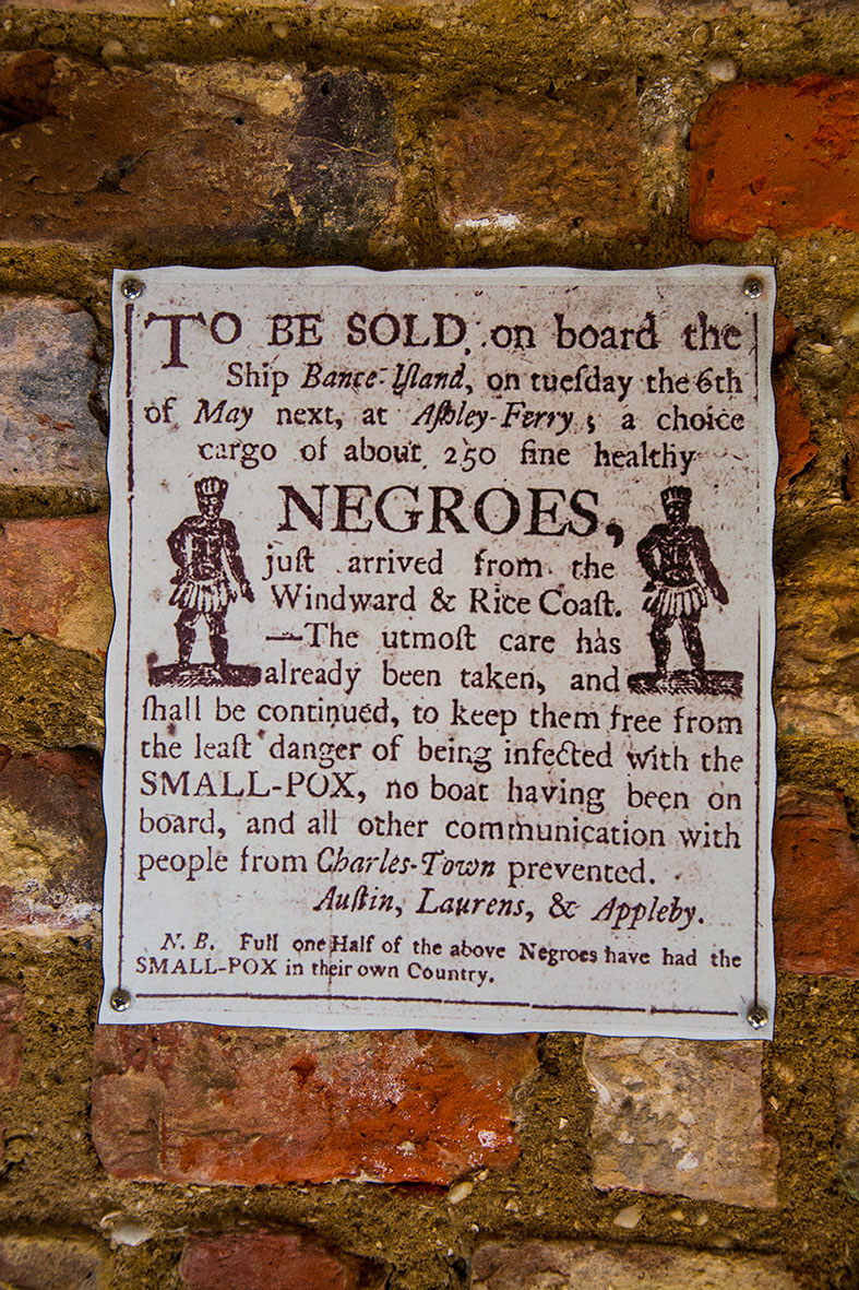 Slave ad Boone Hall Charleston SC