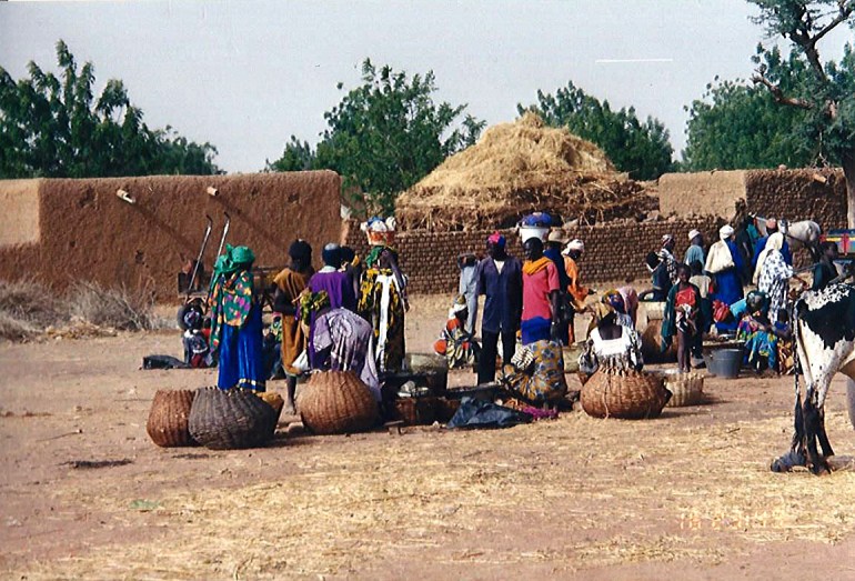 Africa village road scene 2