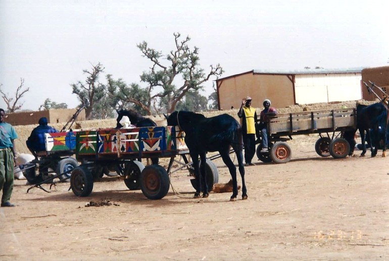 Africa village road scene